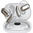 thumbnail image 1 of Open Ear Bluetooth 5.4 Headphones,Wireless Bone Conduction Earbuds Built-in Mic Sport Over Earphones with Comfort Ear Hooks LED Display Charging Case,Waterproof IPX7 Design for Running Fitness,White, 1 of 8
