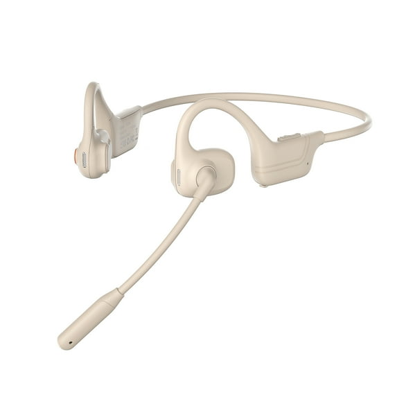 Open-Ear Wireless Headphones Bluetooth 5.3 | Noise Cancelling Mic & Multipoint Connect | Perfect for Office Calls, Driving & Daily Use（Apricot 1 PCS）