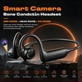 thumbnail image 1 of Open-Ear Bluetooth Headphones with 8MP Camera 1080P Recording Translation Sports Wireless Earbuds for Fitness Travel(Black), 1 of 6