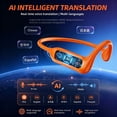 thumbnail image 1 of Open-Ear Bluetooth Headphones with 8MP Camera 1080P Recording Translation Sports Wireless Earbuds for Fitness Travel(Orange), 1 of 6