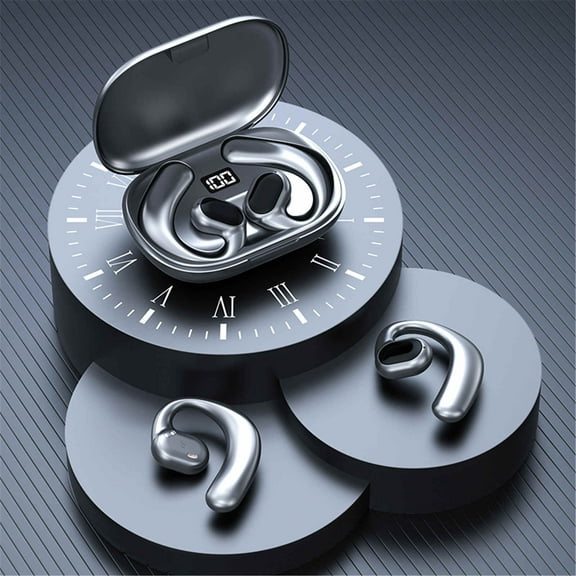 Open Ear Bluetooth Headset 5.3, 9D HiFi Stereo Sound, 36H Playtime, Smart Touch, LED Digital Display, Comfortable and Stable to Wear, Used for Running Fitness or Working