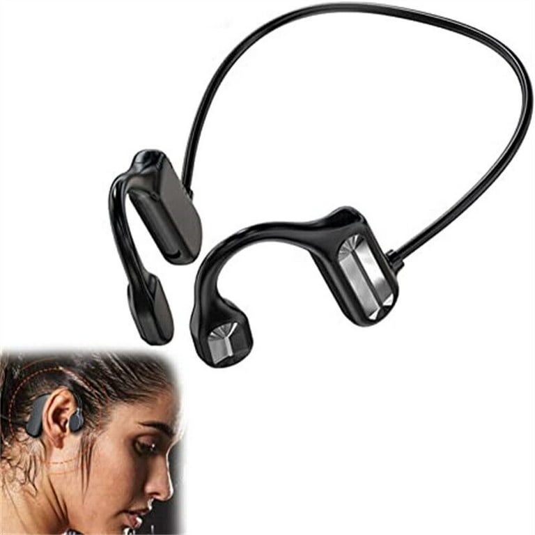 Open Ear Bluetooth Sport Headphones Bone Conduction Wireless Earphones Sweatproof for Running and Workouts with Sticker Pack Walmart