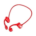 thumbnail image 1 of Open Ear Bone Conduction Headphones Bluetooth 6.0 Sports Earbuds with Mic, IPX7 Waterproof Sweatproof Headset for Running, Cycling, Lightweight Stereo Sound with Fast Charging (Red), 1 of 5