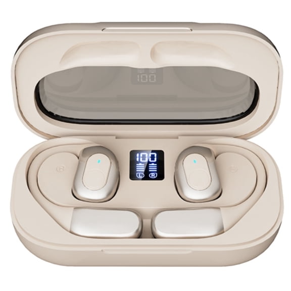 Open-Ear Bone Conduction Sport Headphones, Wireless Earphones for Workouts & Running, Built-in Mic