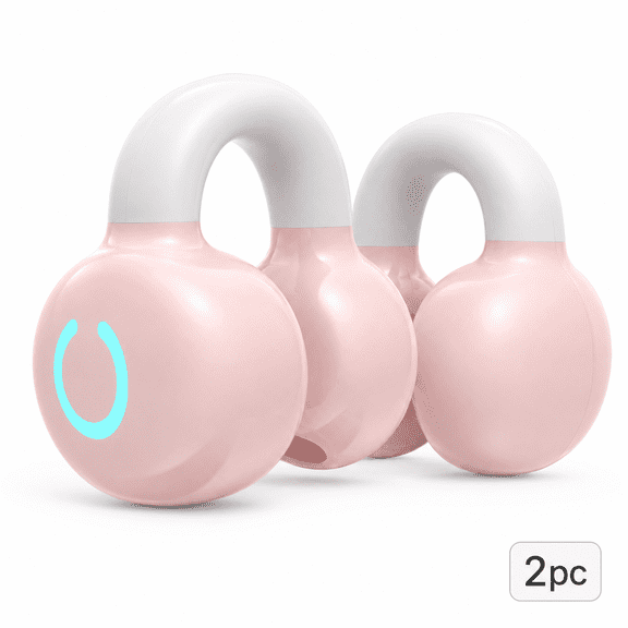 Open Ear Clip Bluetooth Headphones, Wireless Sport Earbuds with Long Battery Life & Ultra-Light Comfort, Stay-Put Running Earphones with Skin-Friendly Silicone for Workouts & Commuting