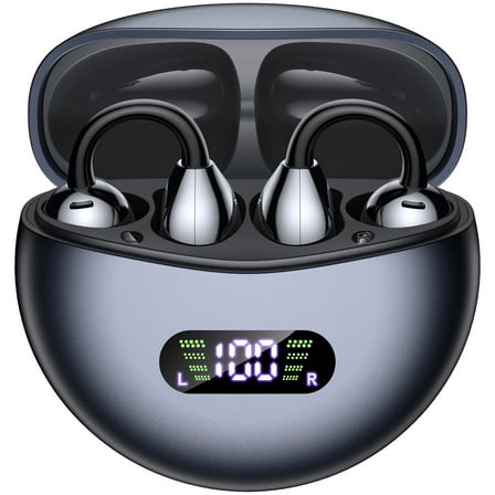 VEATOOL Clip on Earbuds,Open Ear Headphones Wireless Bluetooth 5.4 Sports Earphones with ENC Clear Call,50H Playtime, IPX7 Water Resistant,Comfortable for Small Ears & Glasses Wearers,Workouts