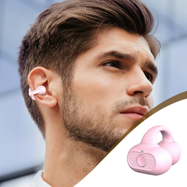 Open Ear Clip Headphones, Wireless Earbuds Bluetooth 5.3, Playback