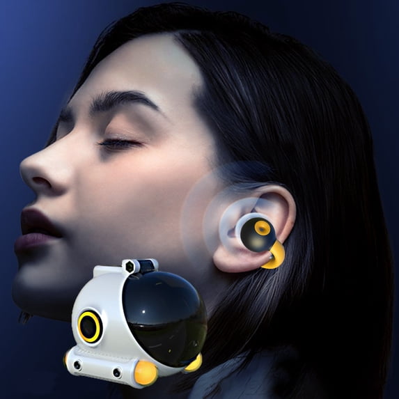 Open-Ear Clip-On Bluetooth Earphones, Non-In-Ear Design with Environmental Awareness, 50H Playback and IPX4 Sweatproof for Running, Driving and Business Calls