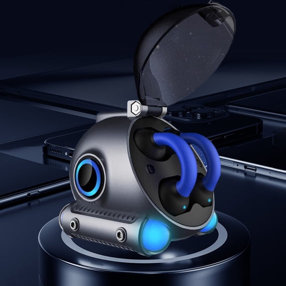 Open-Ear Clip-On Bluetooth Earphones, Non-In-Ear Design with Environmental Awareness, 50H Playback and IPX4 Sweatproof for Running, Driving and Business Calls