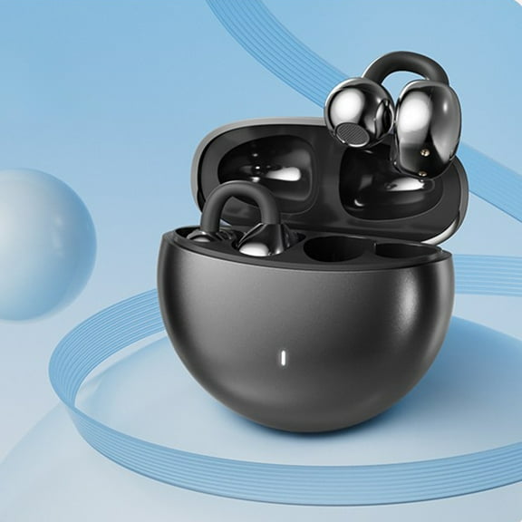 Open Ear Clip On Earbuds Bluetooth Ear Cuff Headphones Waterproof Stereo Noise Reduction Bluetooth Earphones Workout Headphones Earphones Ear Buds