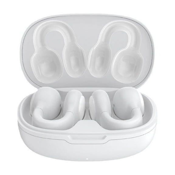 Open Ear Clip Wireless Earbuds Bluetooth 5.3, Sports Earphones with Microphone, Earhooks, Wireless Charging Case