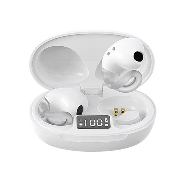 Open-Ear Ear-Clip Bluetooth 5.4 Wireless Earphones,Directional Sound Conduction,No Leakage,Comfortable Secure Fit,Noise Reduction,Long Battery Life,Lightweight,Running Fitness Sports Earphones