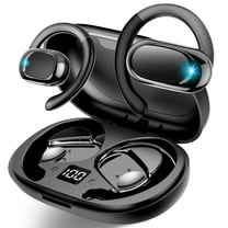 Open Ear Earbuds, Bluetooth 5.4 Headphones, HD Stereo Bass Wireless Earphones with Earhooks, 58Hrs Playtime, IP7 Waterproof for Fitness, Cycling, Sports