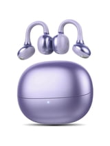 Open Ear Earbuds, Bluetooth Headphones 6.0, Lightweight Comfort Open Ear Clip Wireless Earbuds, 50H Playtime, Deep Bass, ENC Clear Calls, IPX7 Waterproof, Design Fit Running/Workout Pearl Purple