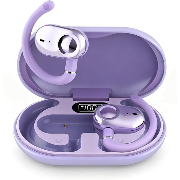 Over Open Ear Earbuds Headphones Outside Out of Ear Buds Hook for Runners Wrap Around Ears Air Conduction Headsets Workout Eabuds Earphones with Earhooks