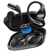 Open Ear Earbuds, Non-in-Ear Comfortable Earhook Wireless Earbuds with Bluetooth 6.0 and ENC Clear Calls, 48H Playtime, Bluetooth Headphones for Sport, Travel &