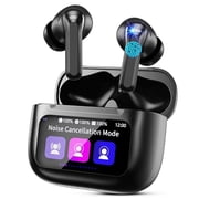 Touch Screen Wireless Earbuds Bluetooth Headphones with 50H Playtime, Noise Cancelling Headphones with Mic IPX7 Waterproof in Ear Earphones for Pad Android/iOS 