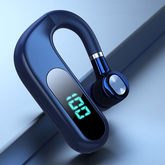 Open-Ear Headphones, Adjustable Ear Hooks, Snug Fit, Rich Bass, Hi-Res Wireless Audio, 42H Play, Bluetooth 5.4, Wireless Charging, IP55, AI Clear Calls, Open-Ear Earbuds - Blue