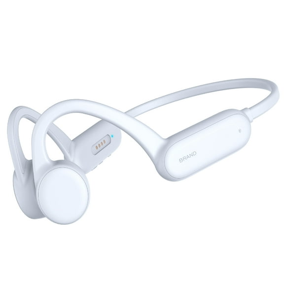 Open Ear Headphones Bluetooth Bone Conduction Headphones Wireless with Mic MP3 Player Built-in 8G Memory IPX 8 Waterproof Lightweight for Sports Driving Running Walking Bicycling Working Gym(White)