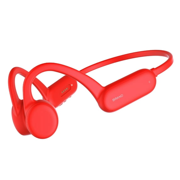 Open Ear Headphones Bluetooth Bone Conduction Headphones Wireless with Mic MP3 Player Built-in 8G Memory IPX 8 Waterproof Lightweight for Sports Driving Running Walking Bicycling Working Gym(Red)