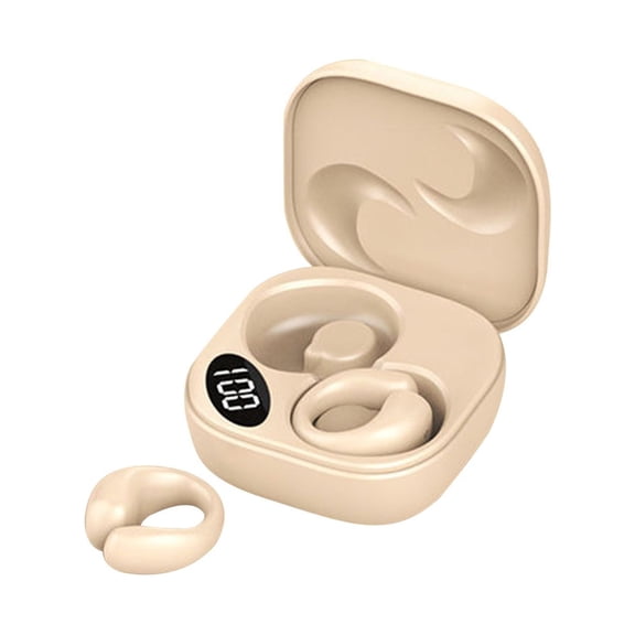 Open Ear Headphones Earbuds wireless - 5.4 Bluetooth Ear Buds with LED Digital Display IPX7 Waterproof, Wireless Headphones Touch Control Air Conduction Stereo Sound with 18.2mm Drivers 40H Playtime