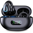 thumbnail image 1 of Open Ear Headphones Wireless Bluetooth 5.3 Clip On Earbuds with Digital Display Charging Case Button Control Mini Light-Weight Sport Earphones Built-in Mic IPX7 Waterproof for Running Fitness Black, 1 of 8