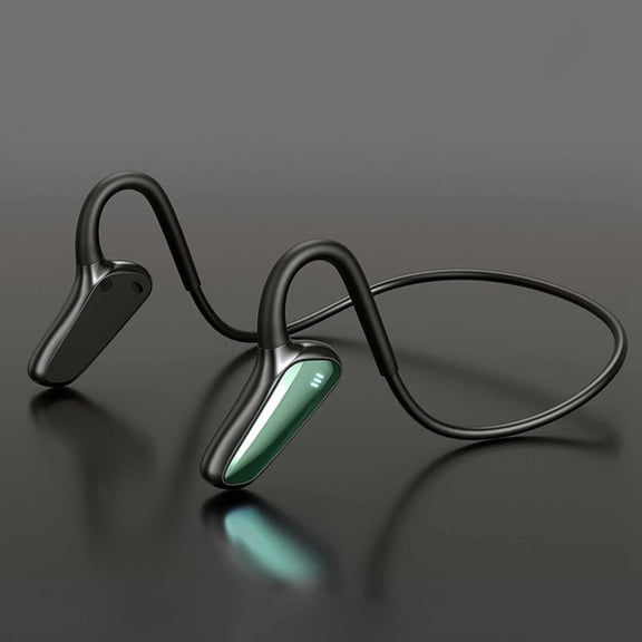 Open Ear Headphones Wireless Bluetooth, Clip-On Earbuds with 4 ENC Noise Cancelling Mic, Stable Fit, Dual Connection, EQ Customized, Sports Earphones for Workout/Running - Green