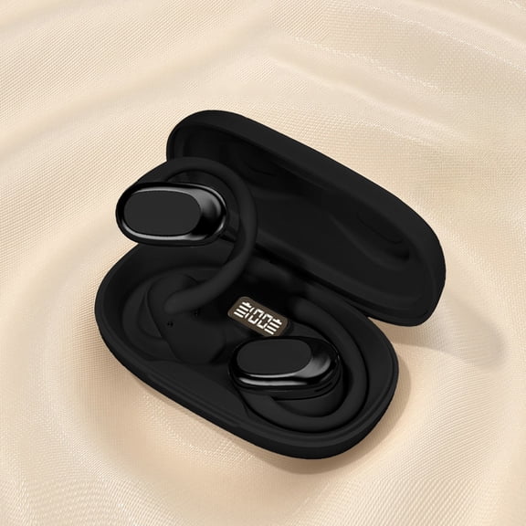 Open Ear Headphones,Wireless Headphones Sport Over Earphones Wireless Earbuds Bluetooth with Digital Display, Secure Earhook Playtime Ear Buds for Running/Workout