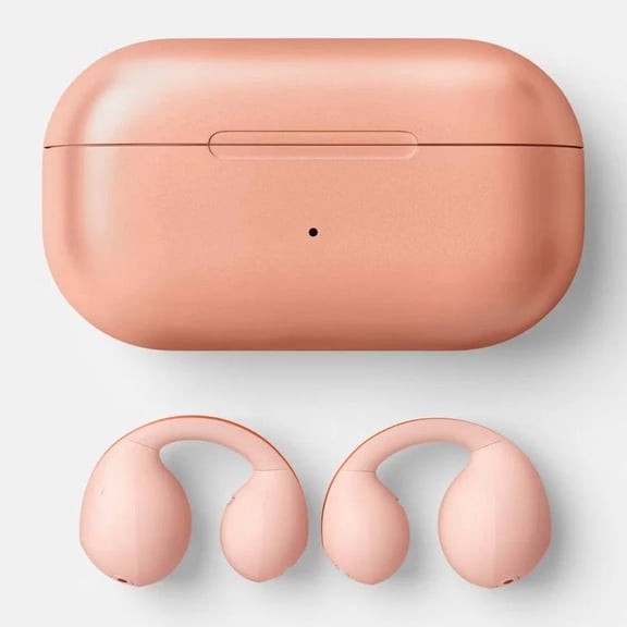 Open-Ear Jewelry Earbuds - Peach: True Wireless USB-C, Sweat-Resistant