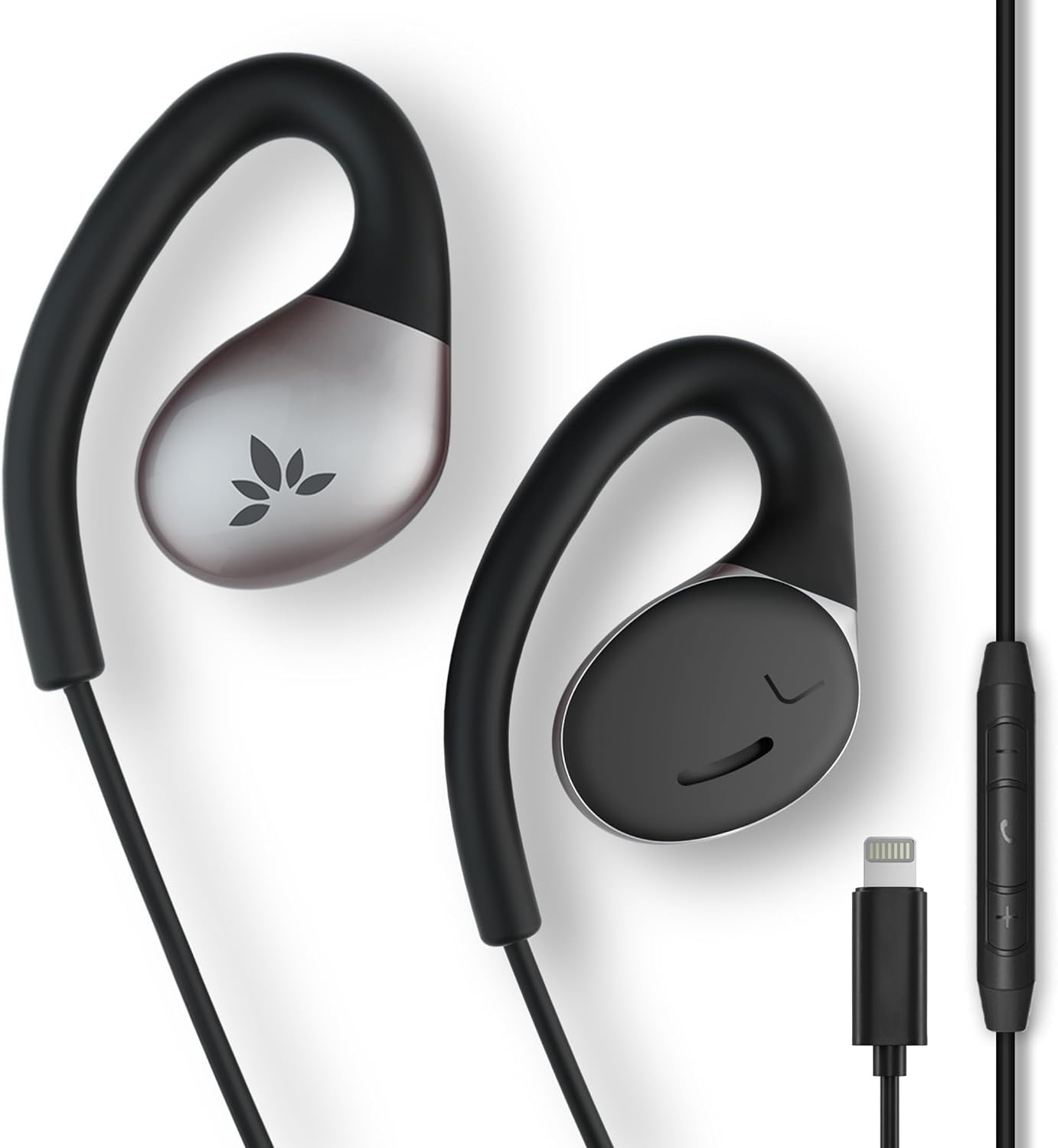 Open Ear Lightning Headphones Wired for iPhone, MFi Certified, in Line