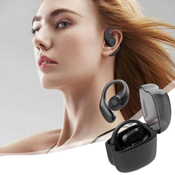 Open Ear Sports Headphones under $5! Yrmaups Open Ear Sports Bluetooth Headset OWS Ear Hook, Wireless Earbuds with Extra Long Battery Life, IPX5 Waterproof for Running Workout