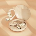 thumbnail image 1 of Open-Ear True Wireless Bluetooth Headphones with Microphone, Earbuds with Earhooks, Sweat Resistant, Fast Charging, 28HRS Playtime, Compatible with iPhone & Android - Beige, 1 of 8