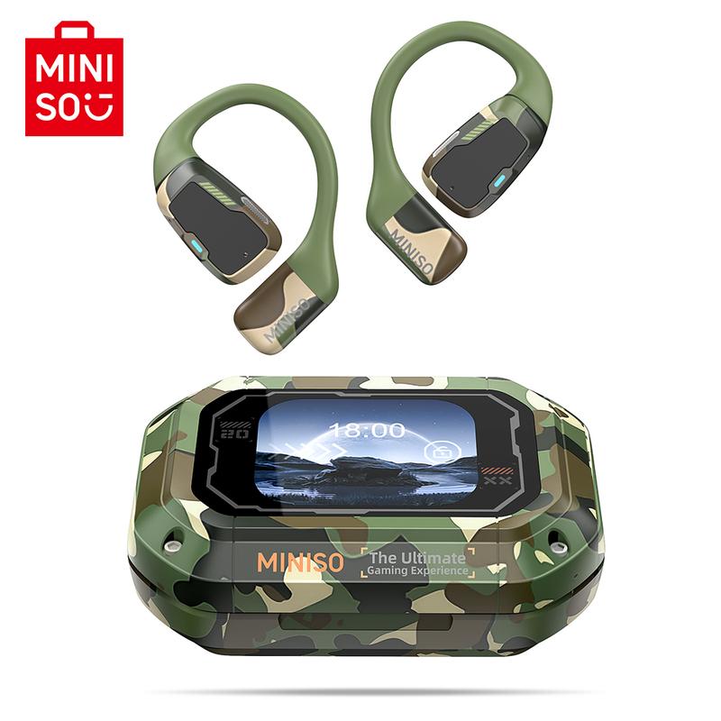 Open Ear Wireless Earbuds Bluetooth 5.4 Earphones Full Color Display