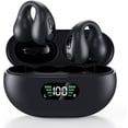 thumbnail image 1 of Open Ear Wireless Earbuds, Clip-On Earphones Bluetooth Headphone with Power Display Charging Case, Waterproof Sports Headsets for Cycling Driving, Running and Work,Black, 1 of 7