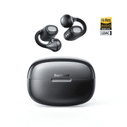 Open Ear Wireless Earbuds, Hi-Res LDAC Bluetooth 6.0 Clip-On Headphones with 32H Playtime, Secure Fit Sports Earbuds with Mic, Dual Device Connection for Running Workout Office
