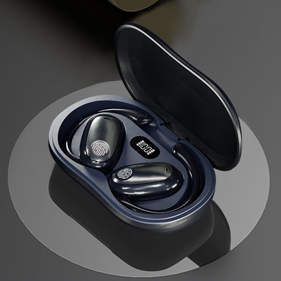 Open-Ear Wireless Earbuds, Non-In-Ear Bluetooth 5.49 Headphones with 60H Playtime, Directional Sound & Secure Ear-Hook for Running, Gym, Cycling and Outdoor Sports