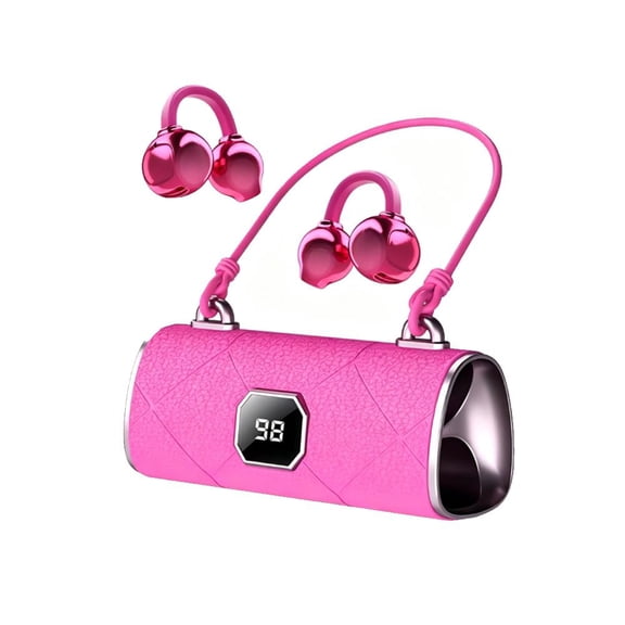 Open-Ear Wireless Earbuds, Robust Clip-on Bluetooth 6.0 Headphones with Spatial Audio, Resilient Liquid Silicone Comfort Earhooks for Sports & Translation