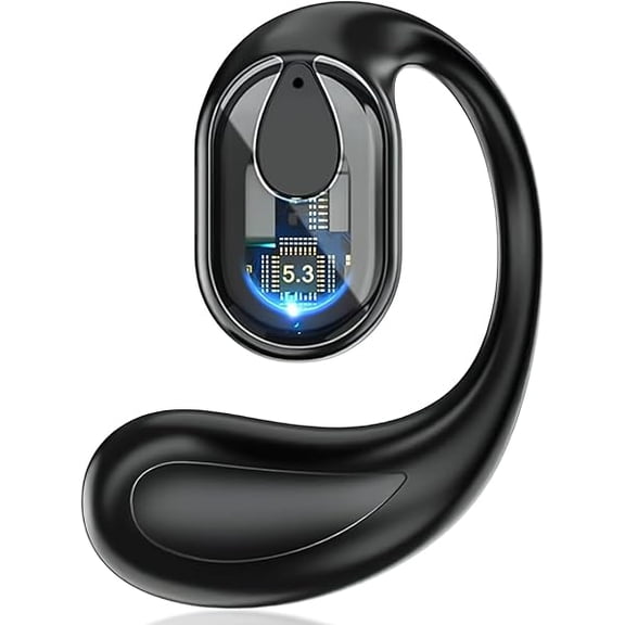 Open-Ear Wireless Headphones, Single Left Ear Bluetooth Headsets, 30 Hours Playtime, Comfort Sports Earbud for Running/Driving/Work/Cycling, Bluetooth Headset Compatible with iPhone & Android
