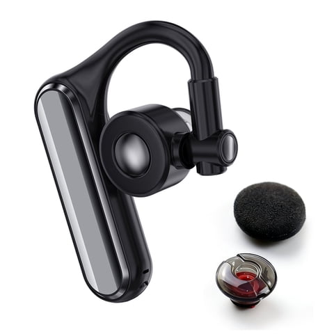 Open Ear Wireless Headset, Bluetooth Single Earpiece with Noise Cancelling Microphone for Work Truckers Business, Hands-Free Compatible with iPhone Android