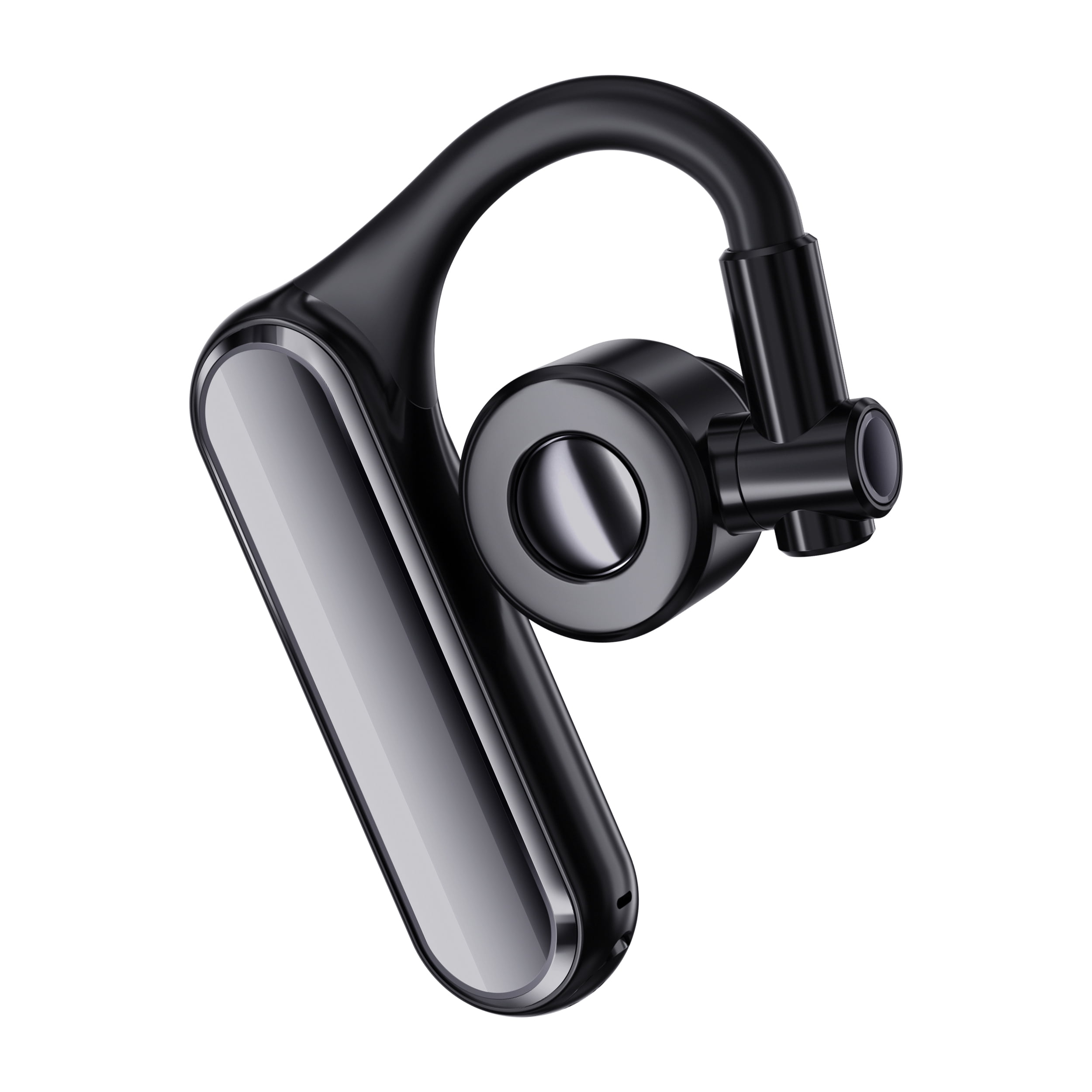 Open Ear Wireless Headset, Bluetooth Single Earpiece with Noise Cancelling Microphone for Work Truckers Business, Hands-Free Compatible with iPhone Android