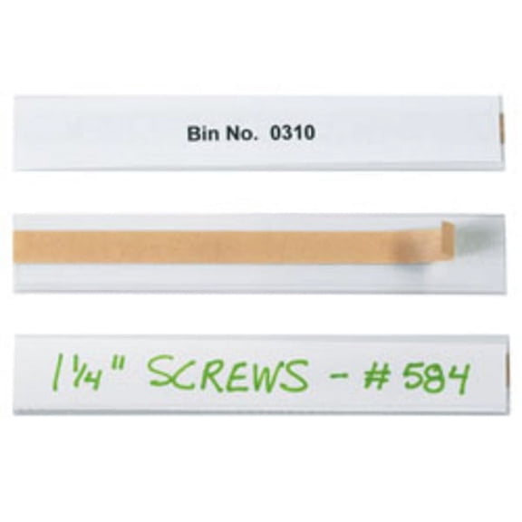 Open-Edge Label Holder,Plastic,1x6",PK50 LH103