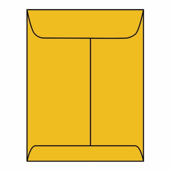 Open End Catalog Envelopes, 5" x 7-1/2", 24#,Tan / Brown Kraft, Center Seam (Box of 500)