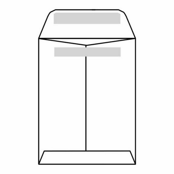 Open End Catalog Envelopes, 6-1/2" x 9-1/2", 28# White, Self-Sealing (Latex Adhesive), Flaps Extended (Box of 500)
