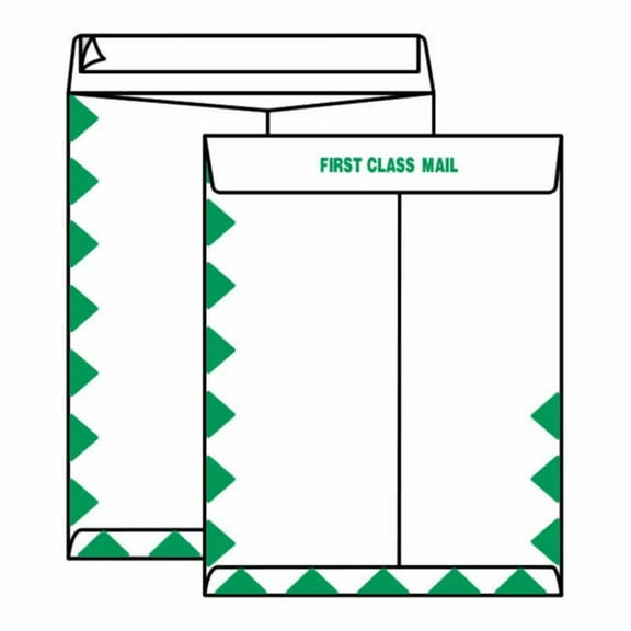 Open End First Class Tyvek Catalog Envelopes, 10" x 13", 14#, 'First Class Mail' on Face and Flap (Box of 100)