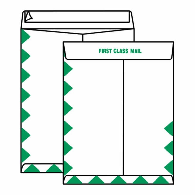 Open End First Class Tyvek Catalog Envelopes, 10" x 13", 14#, 'First Class Mail' on Face and Flap (Box of 500)