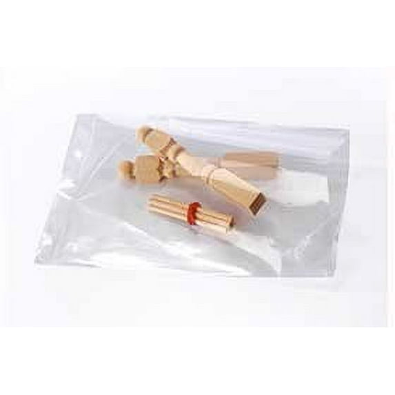 Open-End Flat Poly Bags, 12" x 20", 1 Mil Clear LDPE (Laddawn), Meets FDA/USDA Specifications - Case of 1,000