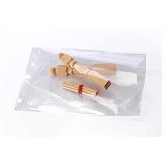 Open-End Flat Poly Bags, 5" x 5", 1 Mil Clear LDPE (Laddawn), Meets FDA/USDA Specifications - Case of 1,000