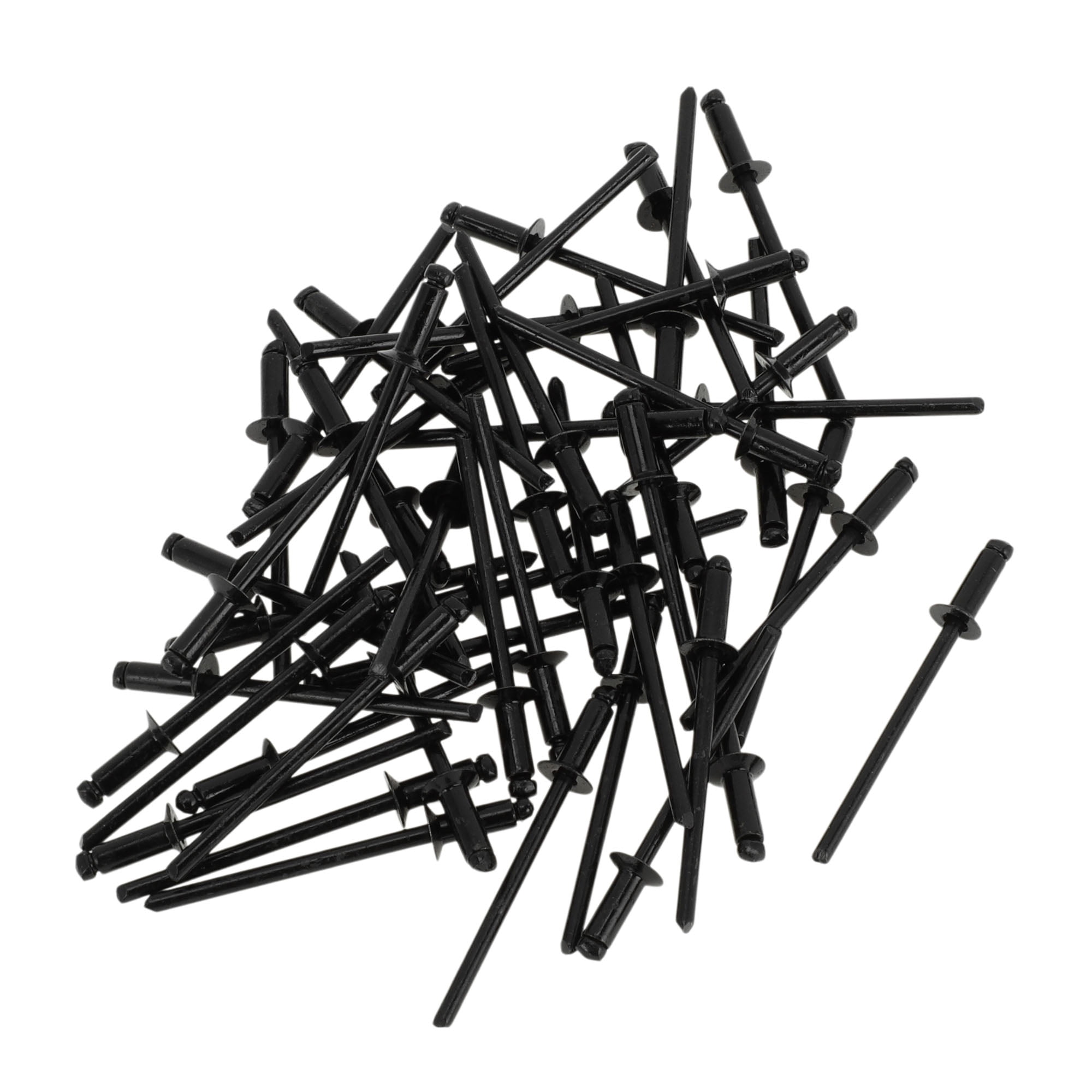 Open End Large Flange Blind Rivets Black 50 Pcs 3mm Grip Diameter 8mm ...