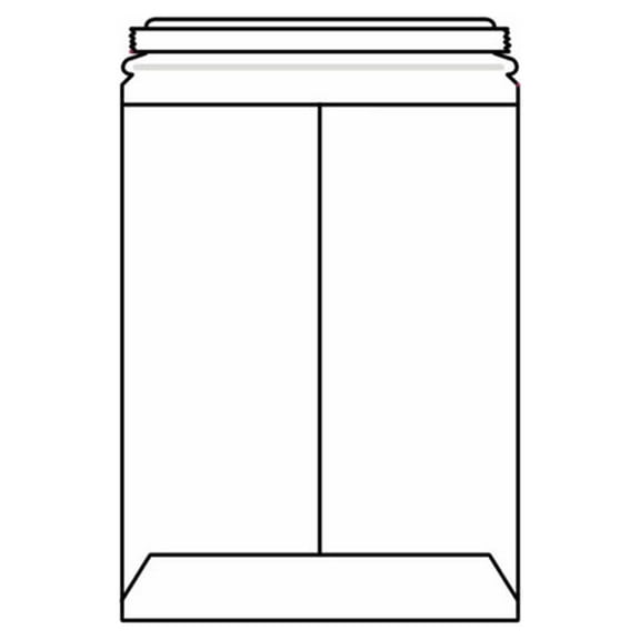 Open End No Bend Mailer Envelopes, 9-3/4" x 12-1/4", .028#, 100% Recycled Board, Pressure Sensitive Seal (Box of 100)