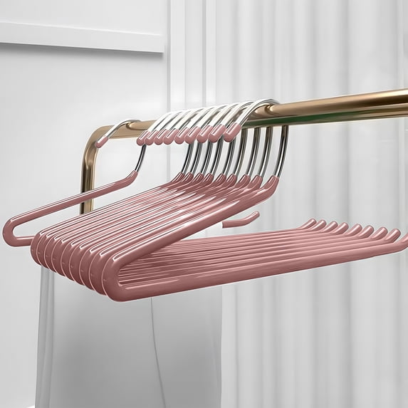 Open Ended Pants Hangers, Heavy Duty Non Slip for Closet, Space Saving Trouser Hangers, Non Marking Contoured Hangers, Metal Pant Hanger for Jeans, Trouser, Leggings, Slacks, Underwear